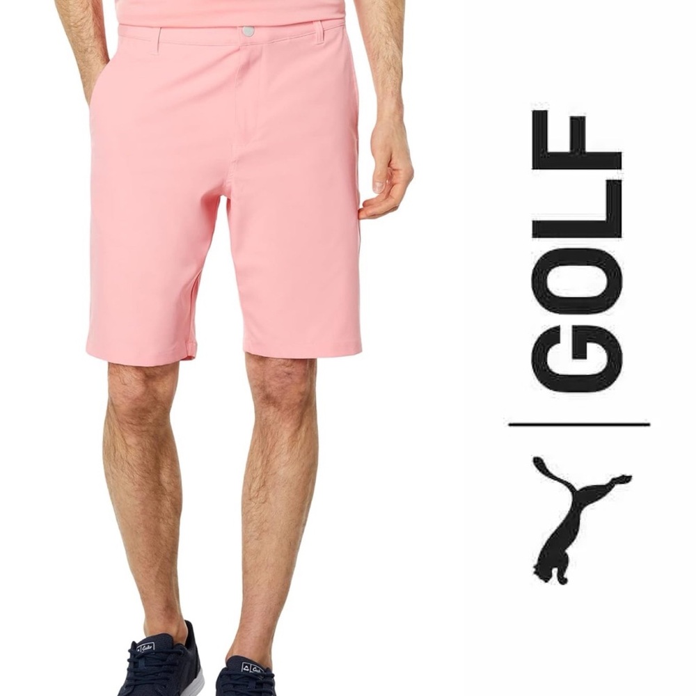 NEW Men's Puma 2023 Dealer 10 Golf Shorts - Ice Pink Size:34